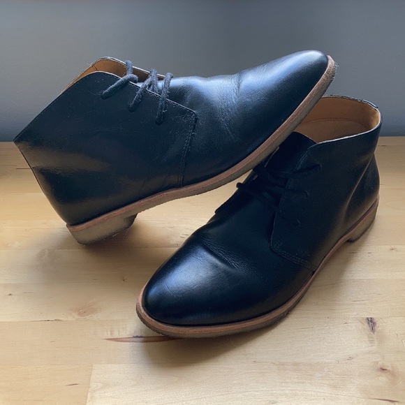 Clarks Originals classic black leather Desert ankle boots - Women’s 6.5 - Picture 2 of 14